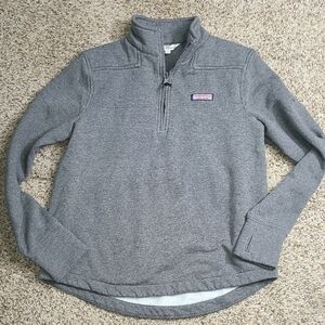 Vineyard Vines Gray Quarter-Zip Sweatshirt